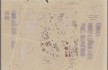 Map of Saint Paul's Episcopal Churchyard. Edenton, NC. 